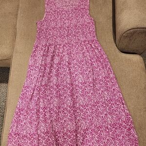 Croft & Barrow Pink Floral Midi Dress